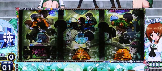 パチスロガールズ＆パンツァー 劇場版キャラリール通過
