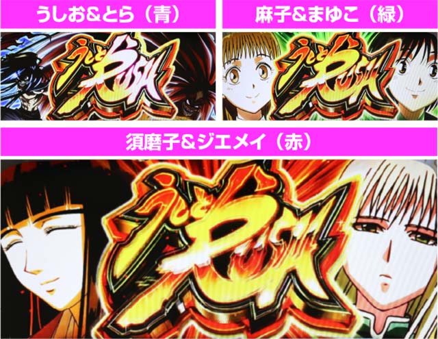 うしとらATタイトル画面色キャラ