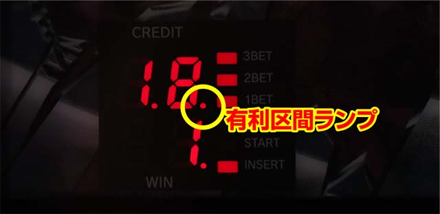 リング運命の秒刻有利区間ランプ