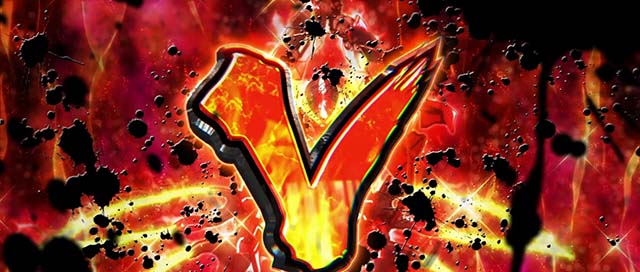 パチスロ革命機ヴァルヴレイヴ告知の文字がV