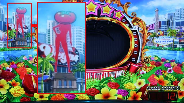 リノヘブン背景にトマト姉さん