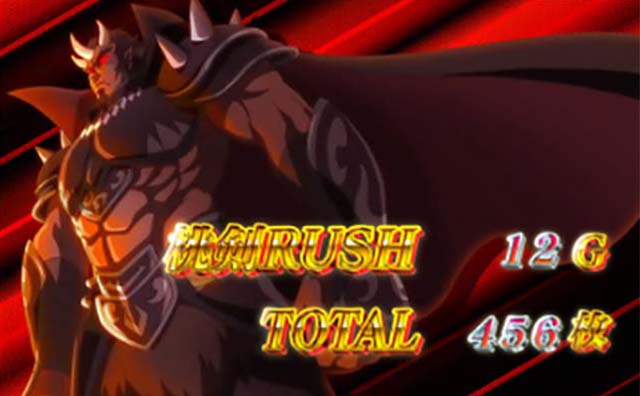 パチスロ桃キュンソードAT終了画面