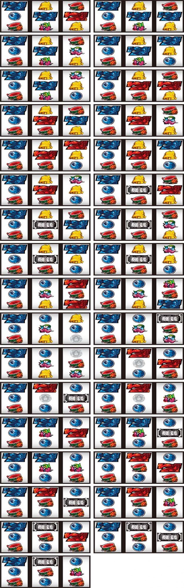 パチスロ戦国恋姫左リールリーチ目役