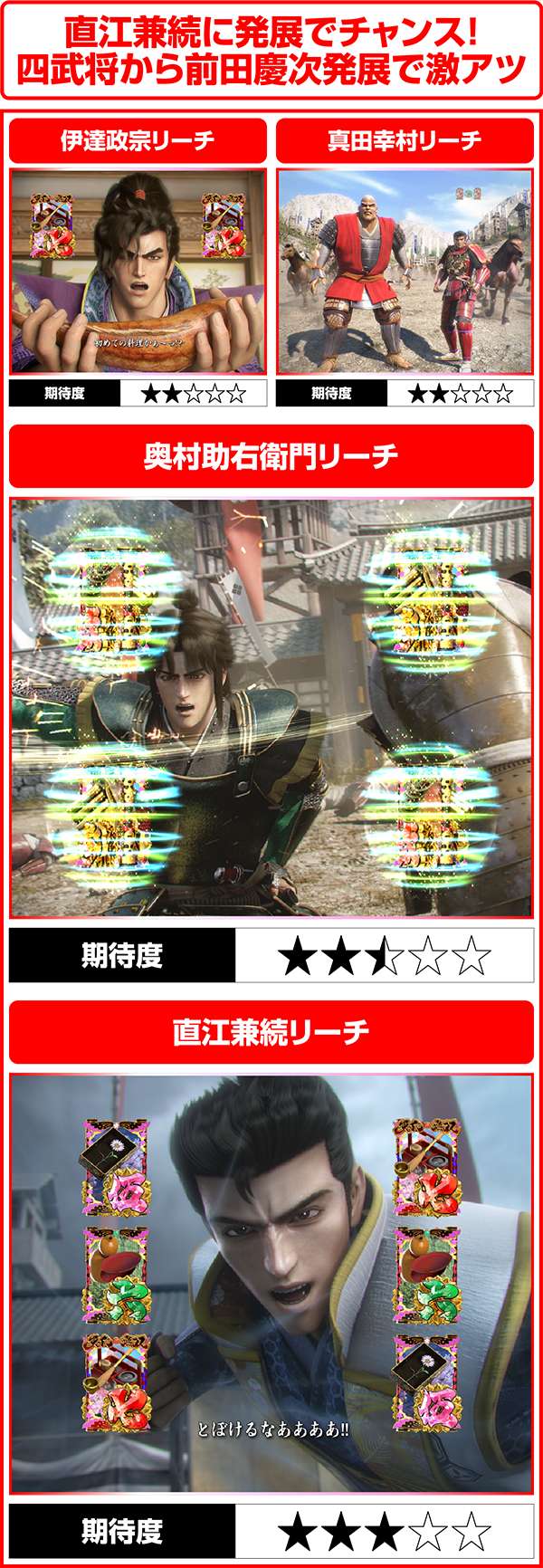 花の慶次雲のかなたに四武将リーチ