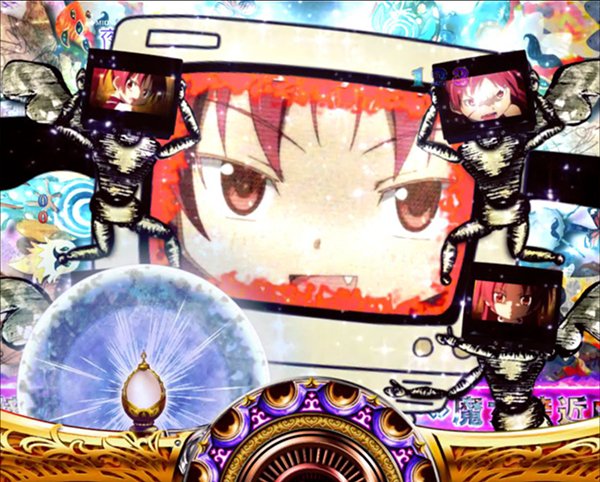 まどまぎパチンコリーチ前予告・夕&夜背景