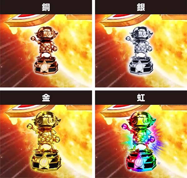 ウルトラセブン2設定示唆演出・大当りエンディング画面・玉ちゃんトロフィーパターン