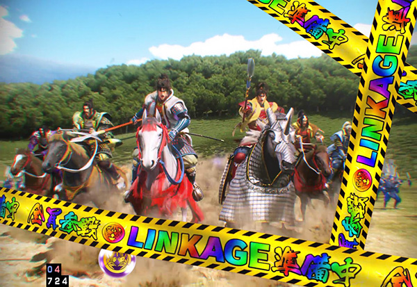 義風堂々2いくさRUSH中リーチ・城門突破演出