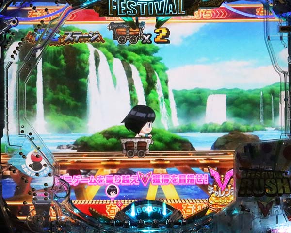 AKB48FESTIVAL RUSH・トロッコゲーム・信頼度・Vをキャッチできれば大当り!?