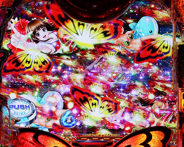 南国育ち甘デジ・押しボタン予告