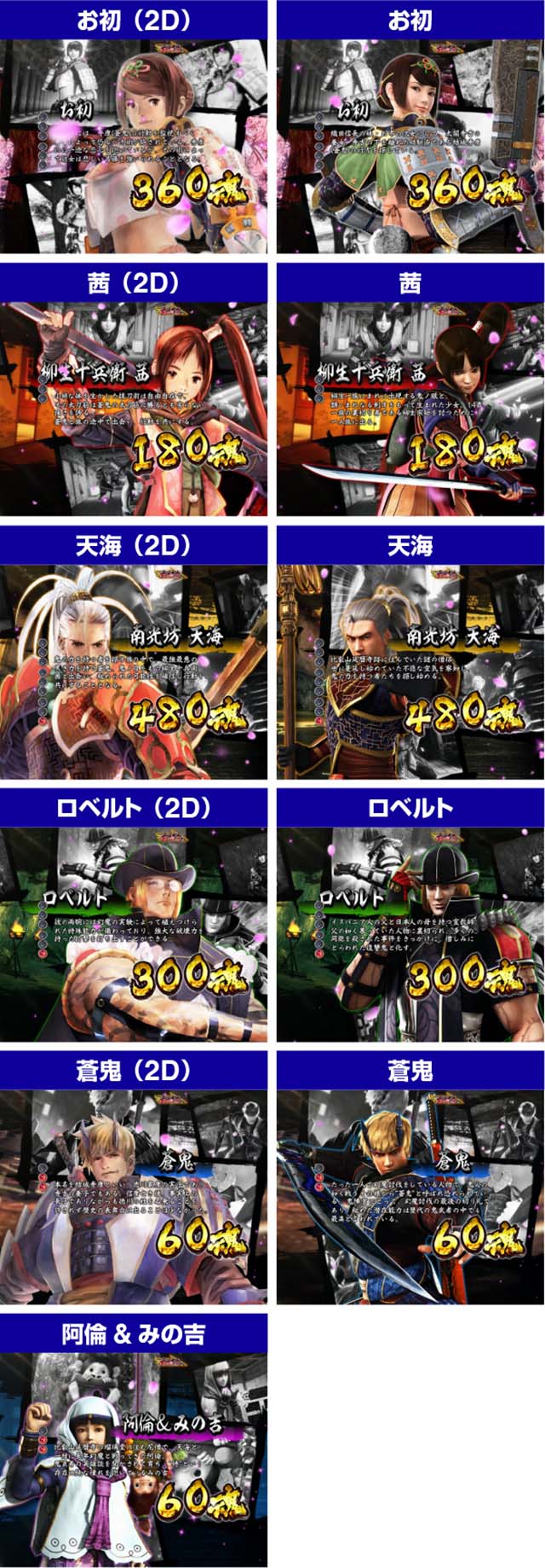 新鬼武者設定推測味方キャラ