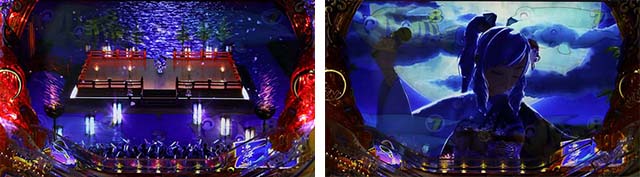 海物語JAPAN2金富士華唱ゾーン・テンパイ後・登場キャラ