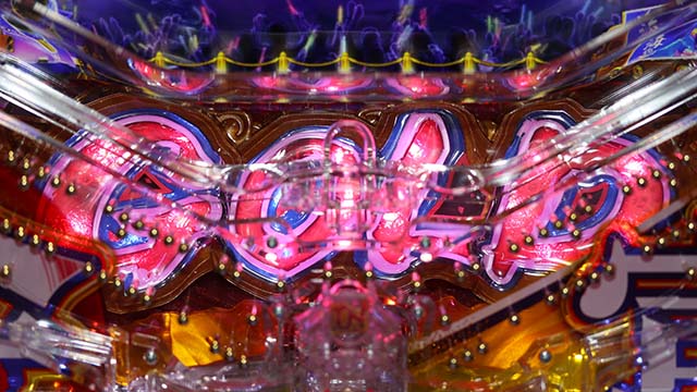 海物語JAPAN2金富士華唱ゾーン・テンパイ後・ランプ予告