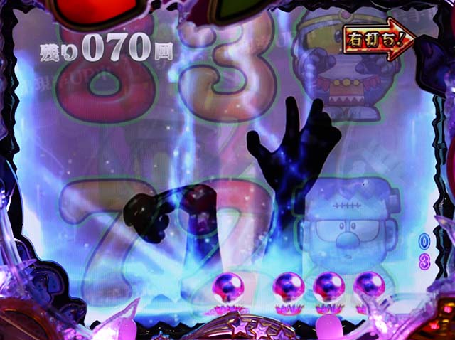 ミニミニモンスター4ST中・ゾンビ手先読み予告