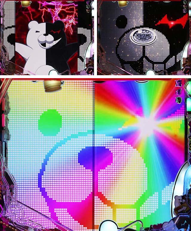 ダンガンロンパ残り電チュー保留消化演出・モノクマシャッター