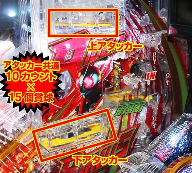 仮面ライダー轟音大当り中はオーバー入賞狙い