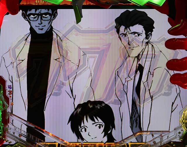 エヴァ決戦真紅・決戦ステージ中・全回転リーチ