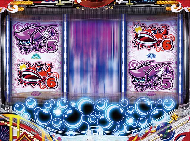 ドラム海物語INJAPANモード共通演出・泡予告