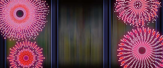 ドラム海物語INJAPANジャパンモード専用演出・花火先読み予告