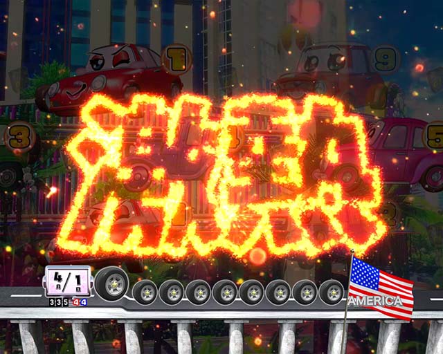 乗物娘WITHサイバージャパンダンサーズ・くるまモード中演出・花火予告