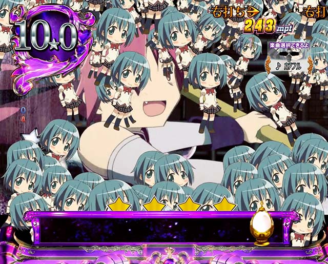 劇場版まどマギキュゥべえver・ストーリーモード中(RUSH)・ミニキャラ落下予告