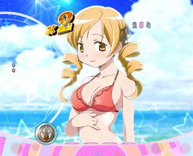 劇場版まどマギキュゥべえver・演出法則・魔法少女の水着カットイン