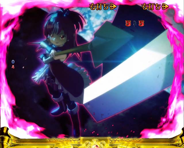 劇場版まどマギキュゥべえver・演出法則・マギカ☆RUSH中・バトルモード・バトルモード・VS魔女バトルリーチの仲間加勢