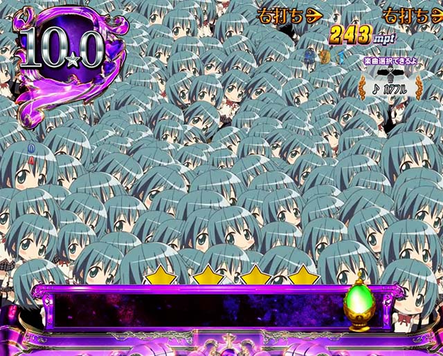 劇場版まどマギキュゥべえver・演出法則・マギカ☆RUSH中・ストーリーモード・ミニキャラ落下予告