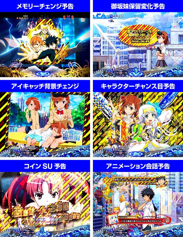 ぱちんこ・とある魔術の禁書目録・予告のポイント・DANGER柄