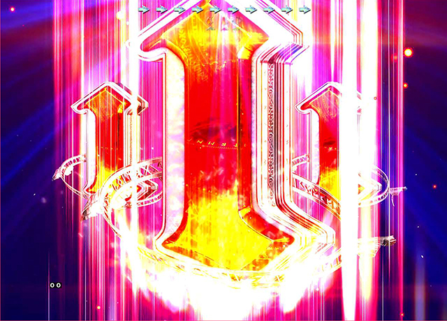 ぱちんこ・とある魔術の禁書目録・上条当麻ST中・図柄揃いあおり