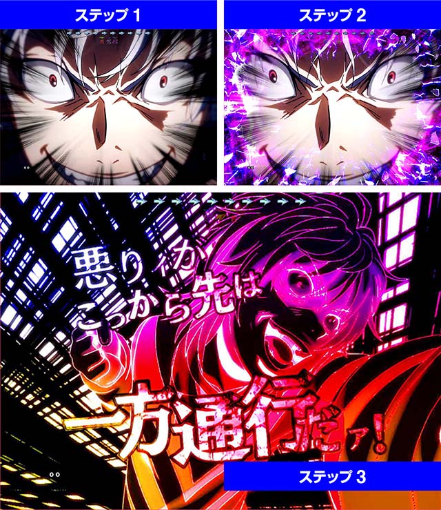 ぱちんこ・とある魔術の禁書目録・一方通行（アクセラレータ）ST中・一方通行（アクセラレータ）ドアップ予告