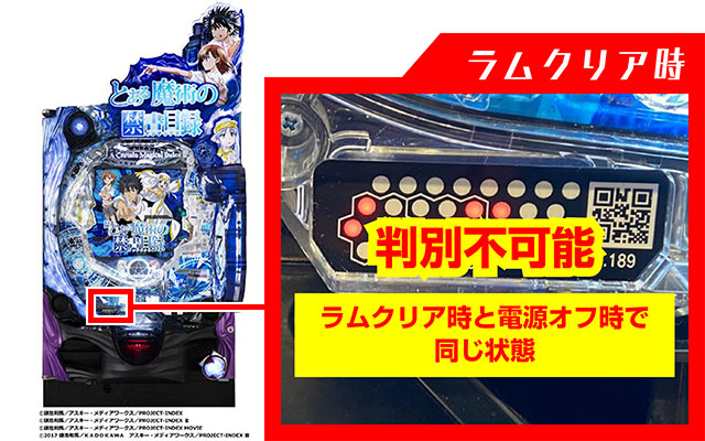 ぱちんこ・とある魔術の禁書目録・朝イチランプ判別