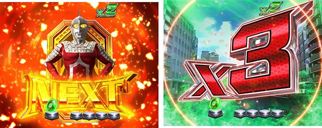 ウルトラセブン超乱舞・リーチ前予告・連続予告