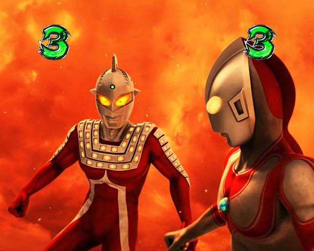 ウルトラセブン超乱舞・共闘バトルリーチ・ウルトラマンジャック共闘リーチ（VSベムスター）