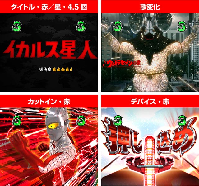 ウルトラセブン超乱舞・ウルトラセブン決戦リーチ・共通チャンスアップ