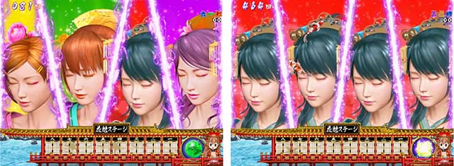 春一番恋絵巻・リーチ前予告・集まれカットイン予告