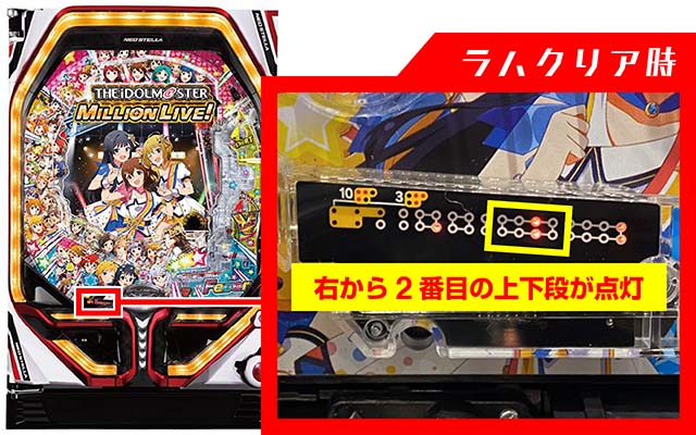 ぱちんこ・アイドルマスター（アイマス）・ラムクリア・ランプ判別