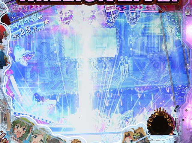 ぱちんこ・アイドルマスター(アイマス)・コンサートライト役物先読み予告