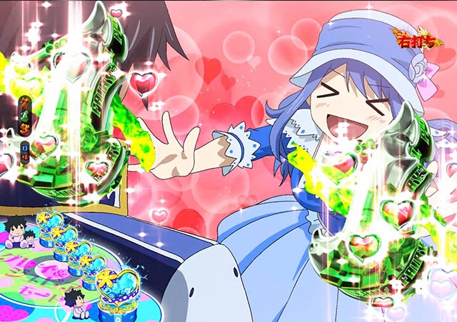 ぱちんこ・フェアリーテイル2・ジュビア抱き付きテンパイあおり