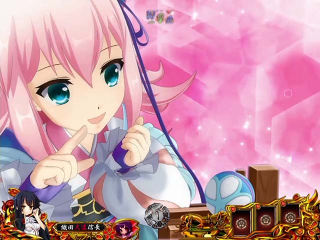 戦国恋姫・リーチ前予告・鞠のからくりスイッチ予告