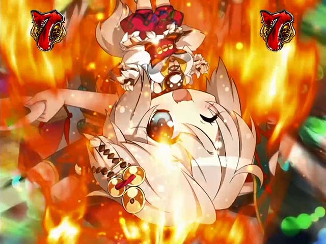 戦国恋姫・リーチ後予告・ミニキャラスターダスト予告