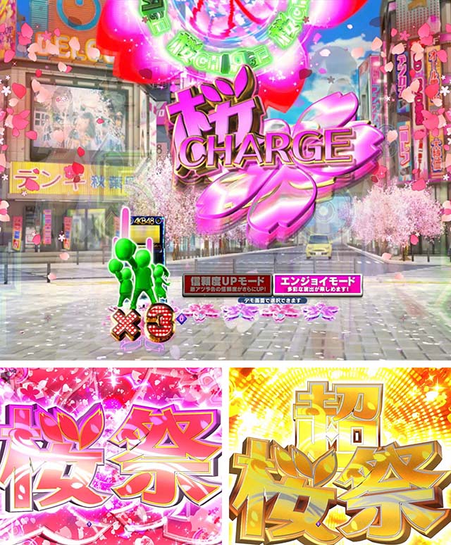 AKB48桜甘デジ・リーチ前予告・信頼度