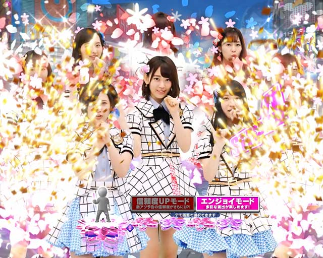AKB48桜甘デジ・リーチ前予告・信頼度