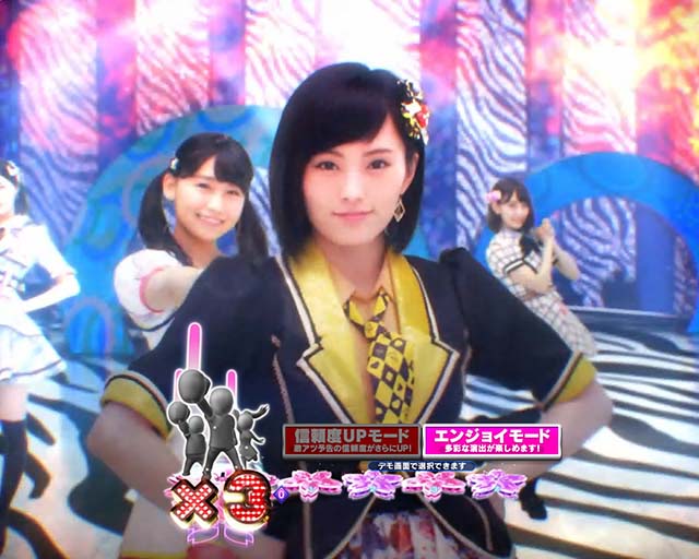 AKB48桜甘デジ・リーチ前予告・信頼度