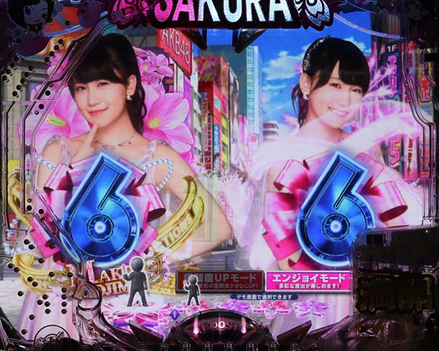 AKB48桜甘デジ・リーチ後予告・信頼度