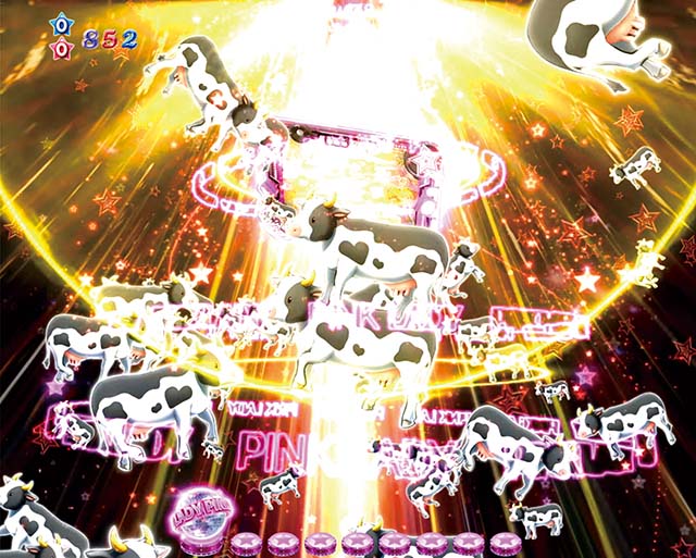 P(ぱちんこ)ピンクレディー・注目演出・ピンクタイフーン予告