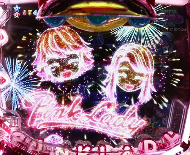 P(ぱちんこ)ピンクレディー・リーチ後予告