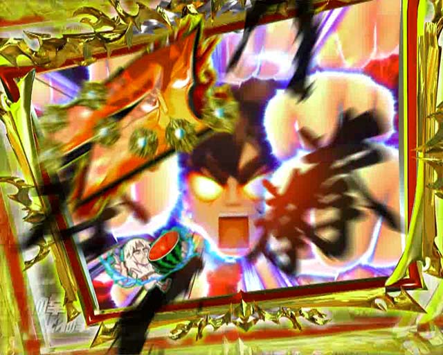 DD北斗の拳2・北斗四大演出・百裂拳予告