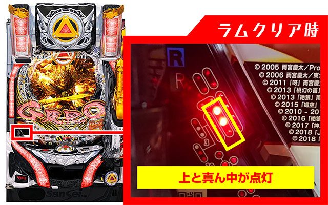 ぱちんこ牙狼月虹ノ旅人・ラムクリアランプ判別