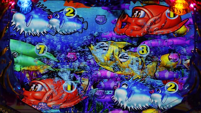 大海物語4スペシャルブラック（大海4ブラック）トレジャーステージ専用予告ステップアップ予告