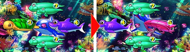 大海物語4スペシャルブラック（大海4ブラック）カウントダウンゾーン（41〜50回転）